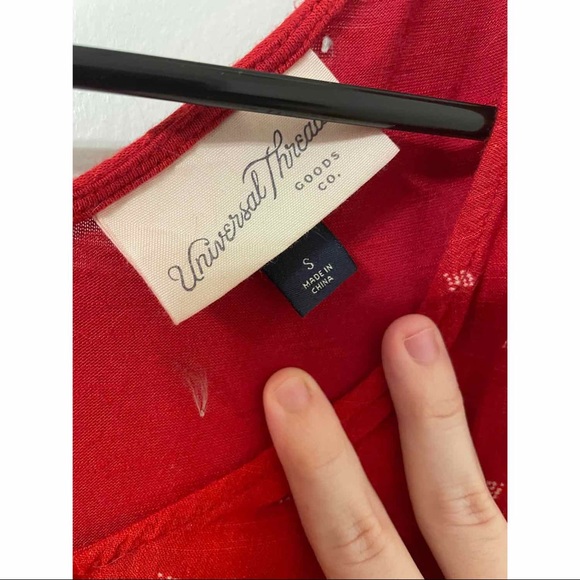 *2 FOR $15* Universal Thread red white tie front top S - Picture 5 of 5